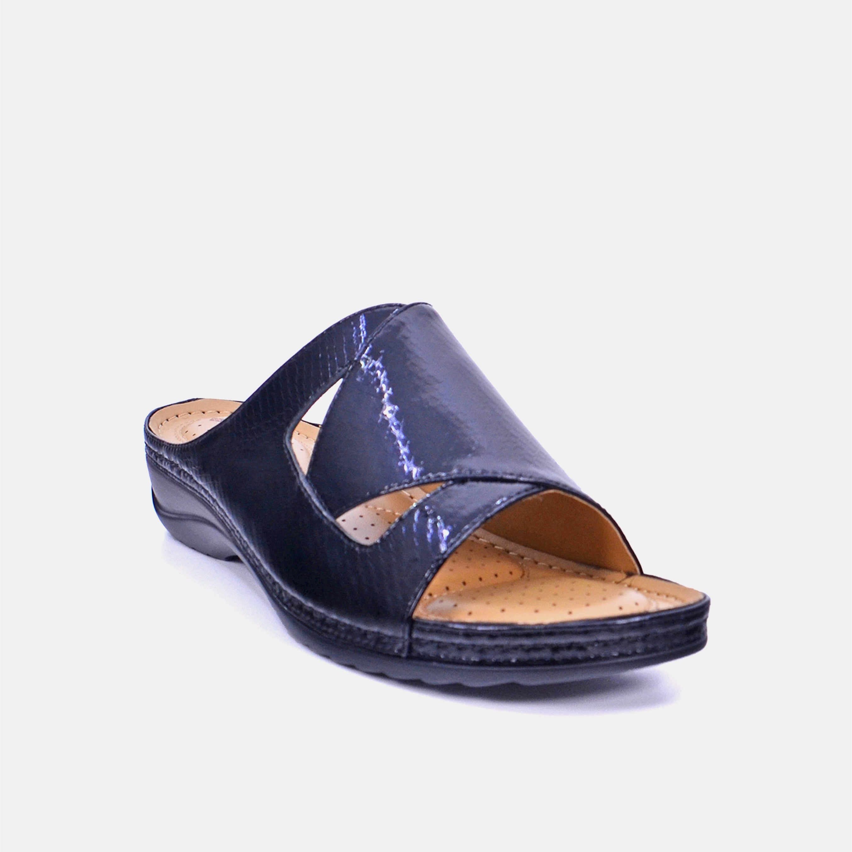 Mynaal Women's flat sandal- 88909-62 -Black