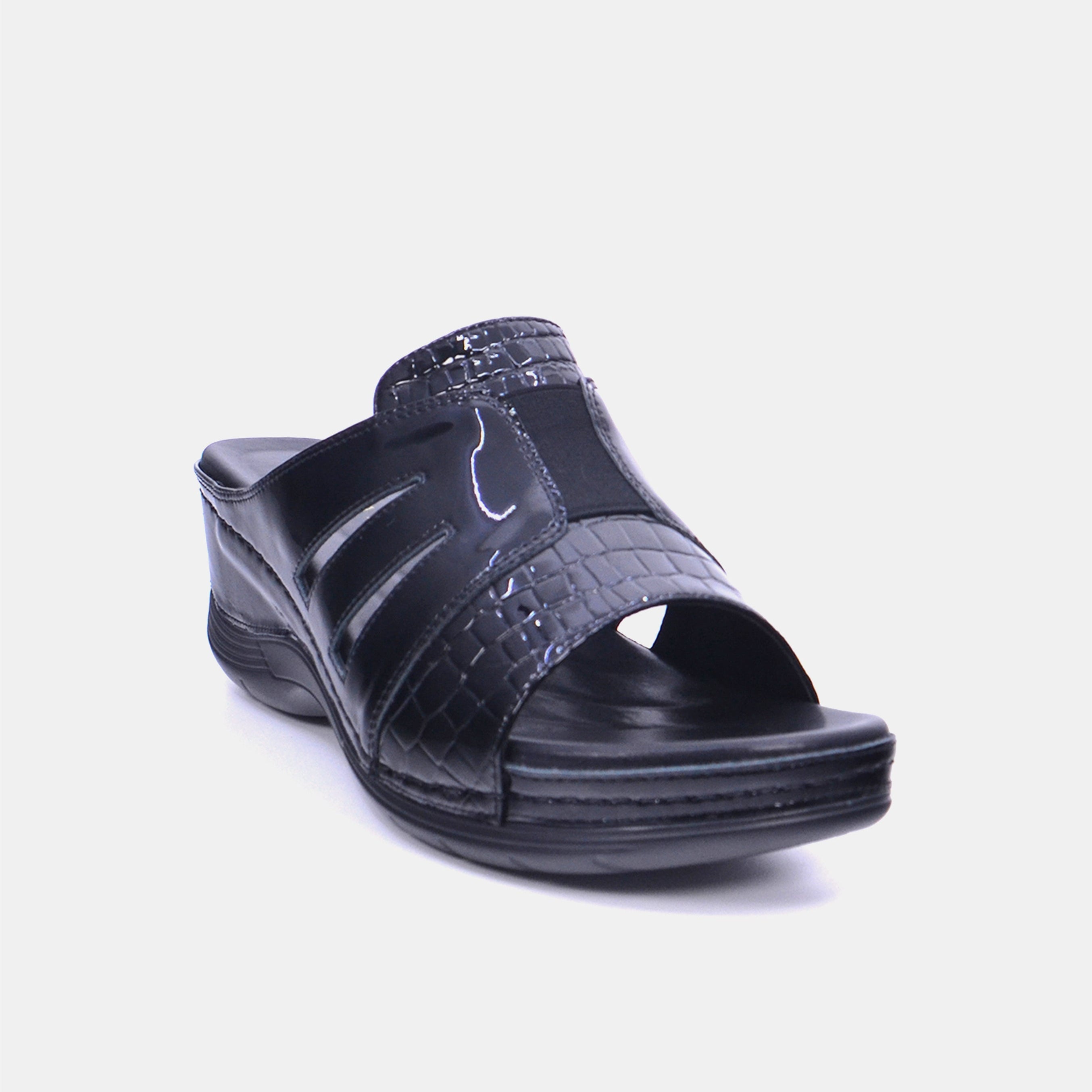 Mynaal Women's wedge heel sandal- 2407-31 -Black