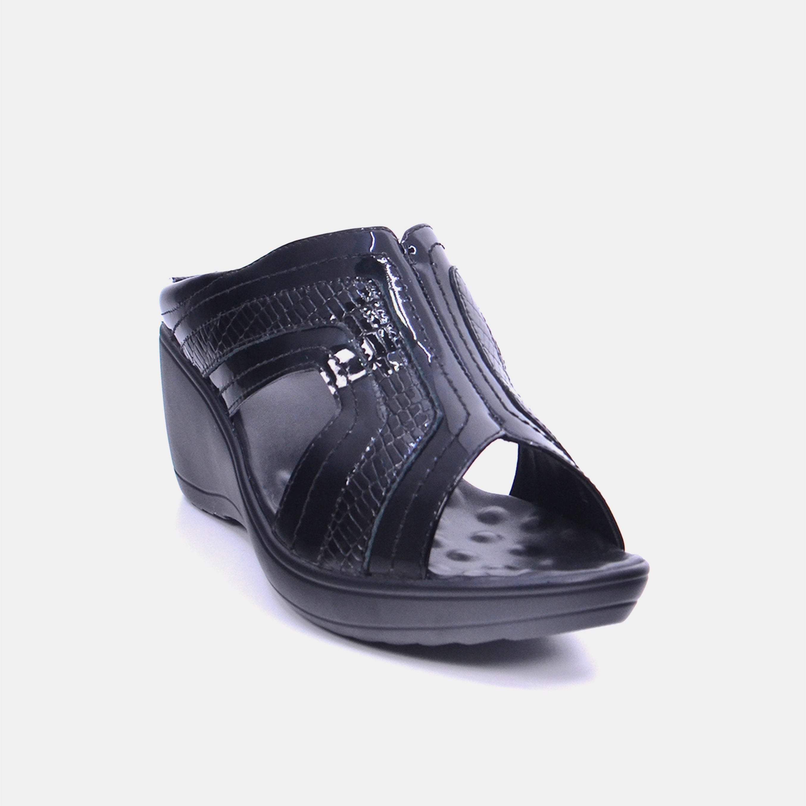 Mynaal Women's wedge heel sandal- 20926-6 -Black