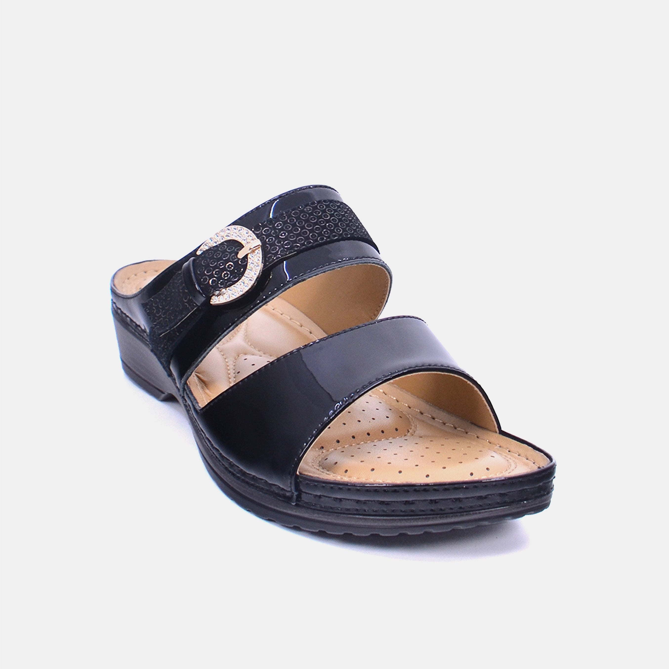 Mynaal Women's flat sandal-18F8845-10-Black