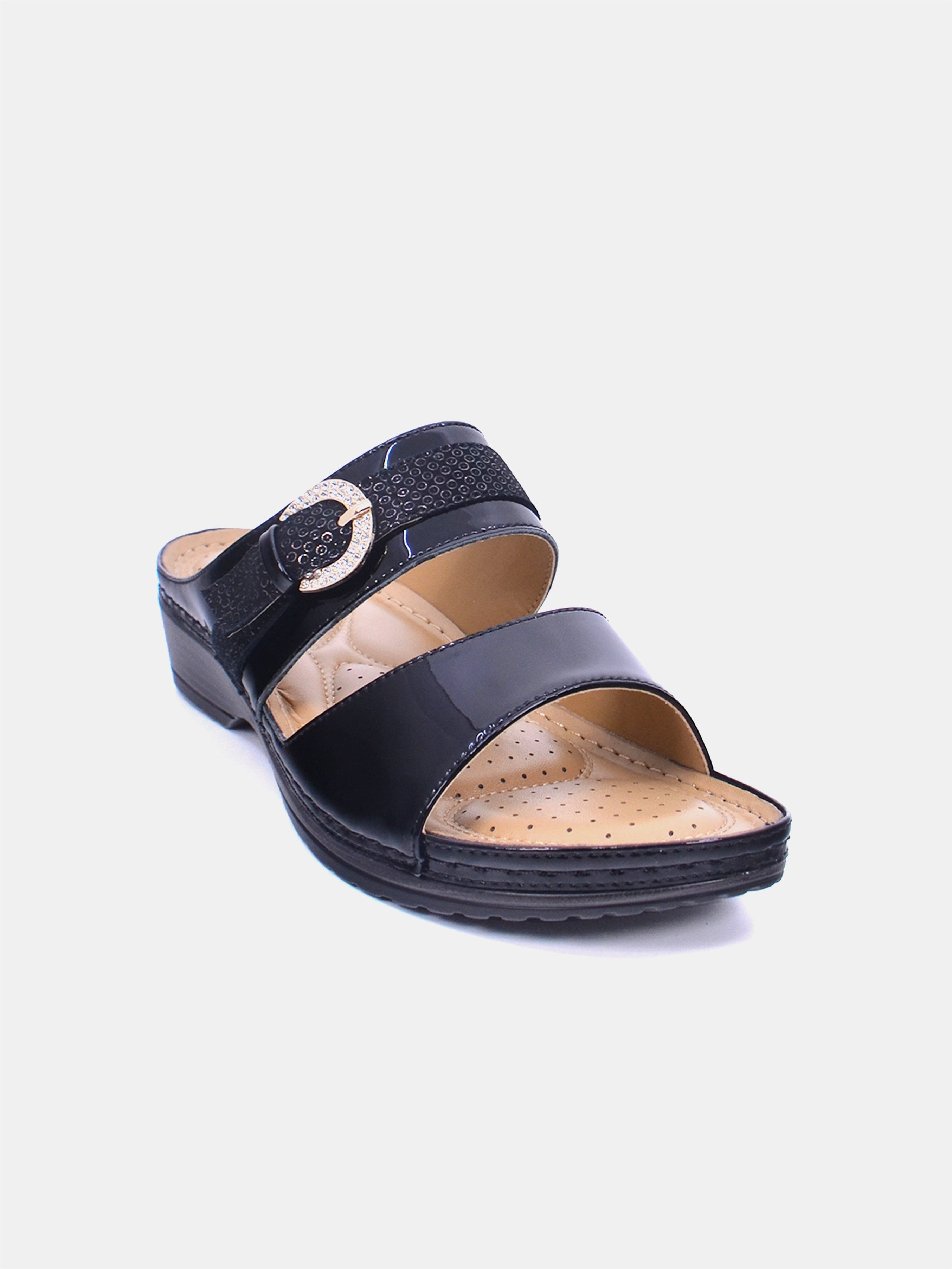 Mynaal Women's flat sandal-18F8845-10-Black