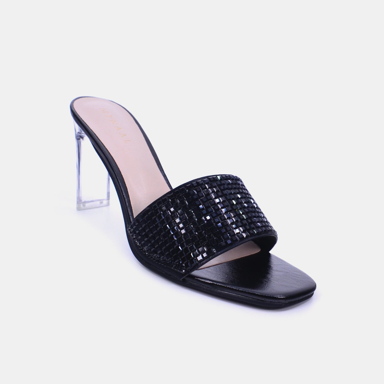 Mynaal Women's block heel sandal-18F9817-23-Black