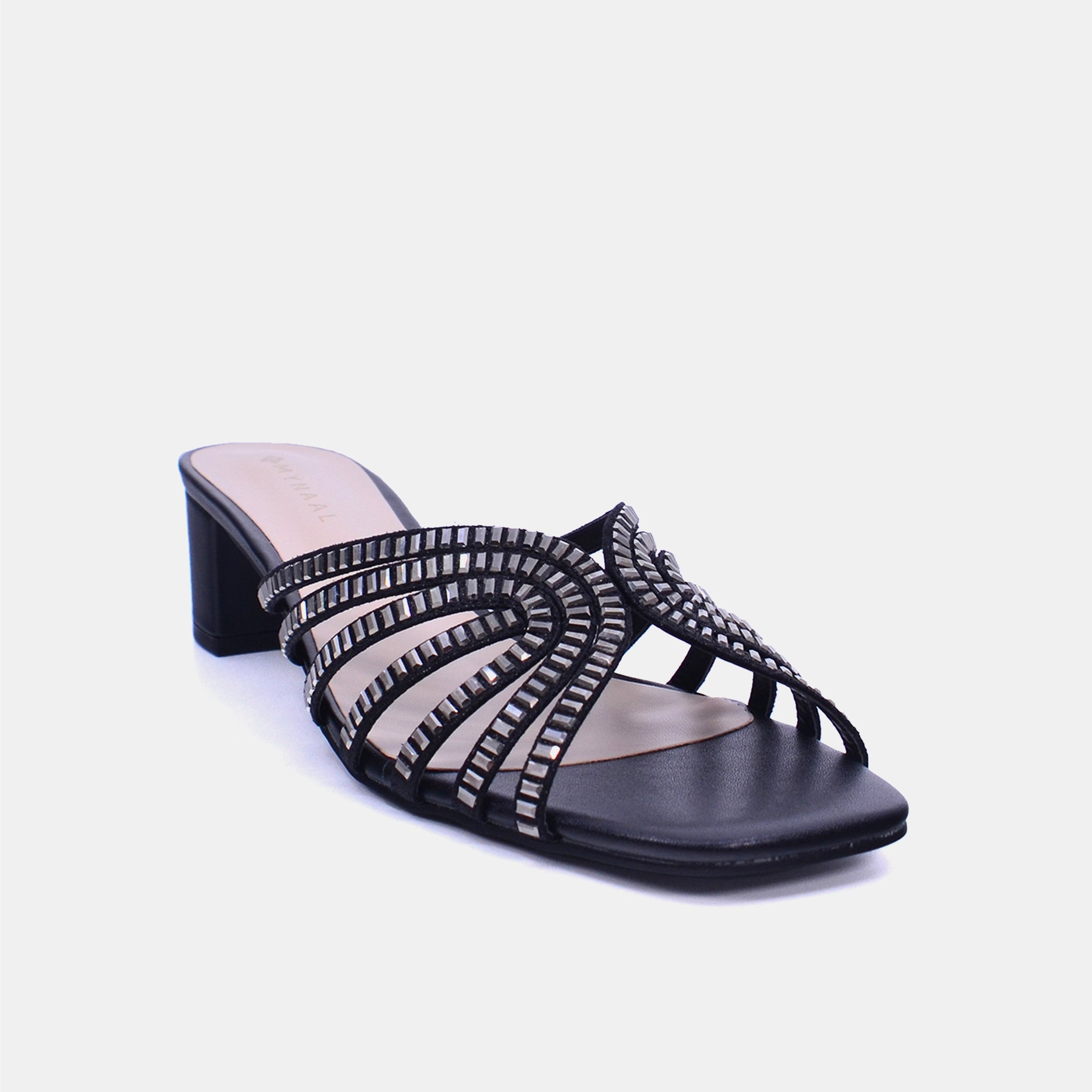 Mynaal Women's block heel sandal-18f8827-16-Black