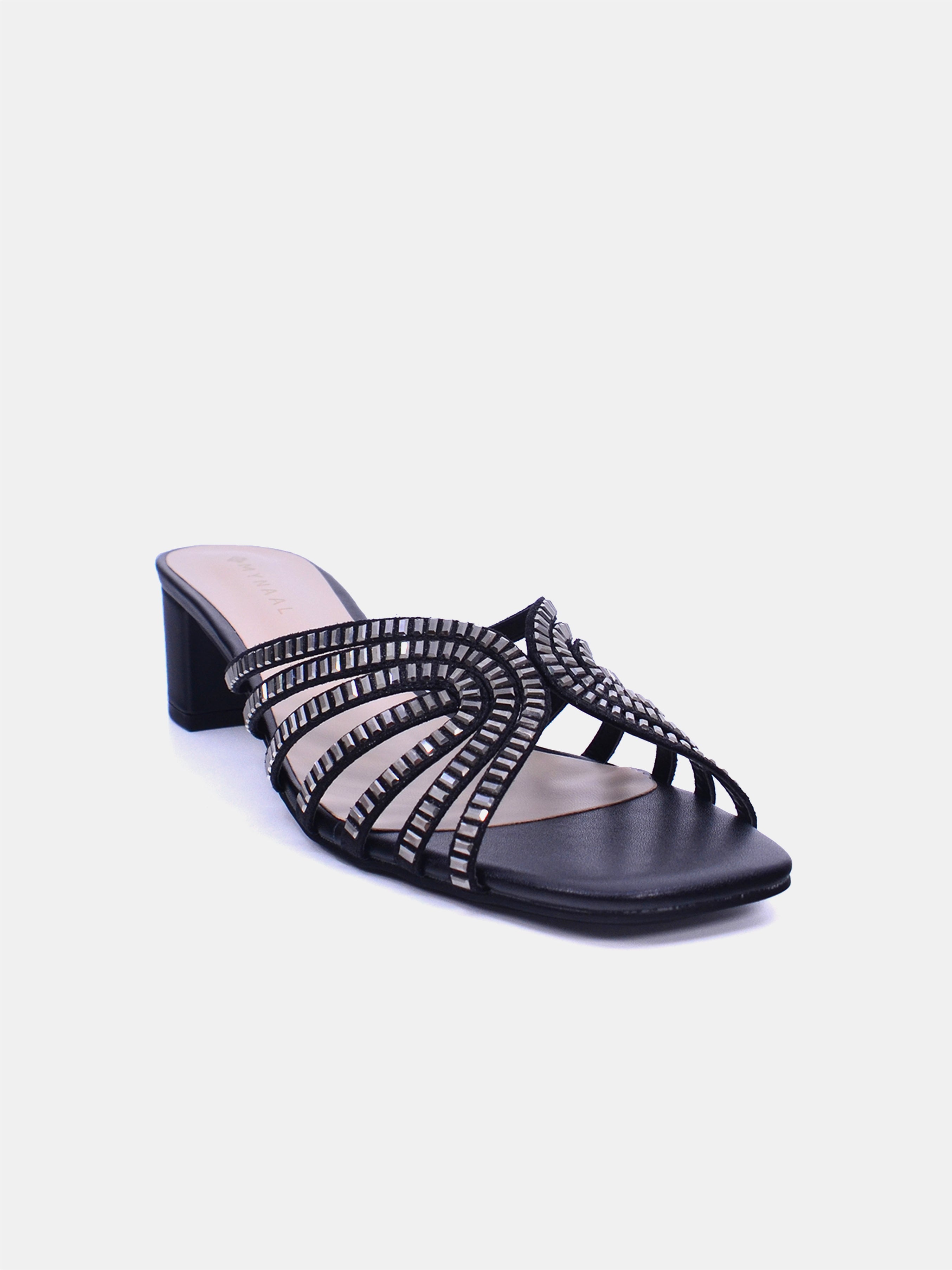 Mynaal Women's block heel sandal-18f8827-16-Black
