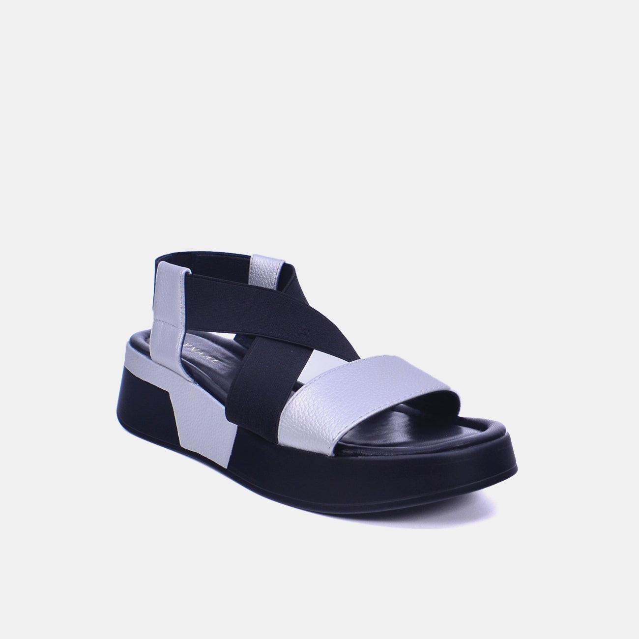 Mynaal Women's flatform heel sandal-23BNX022-Silver