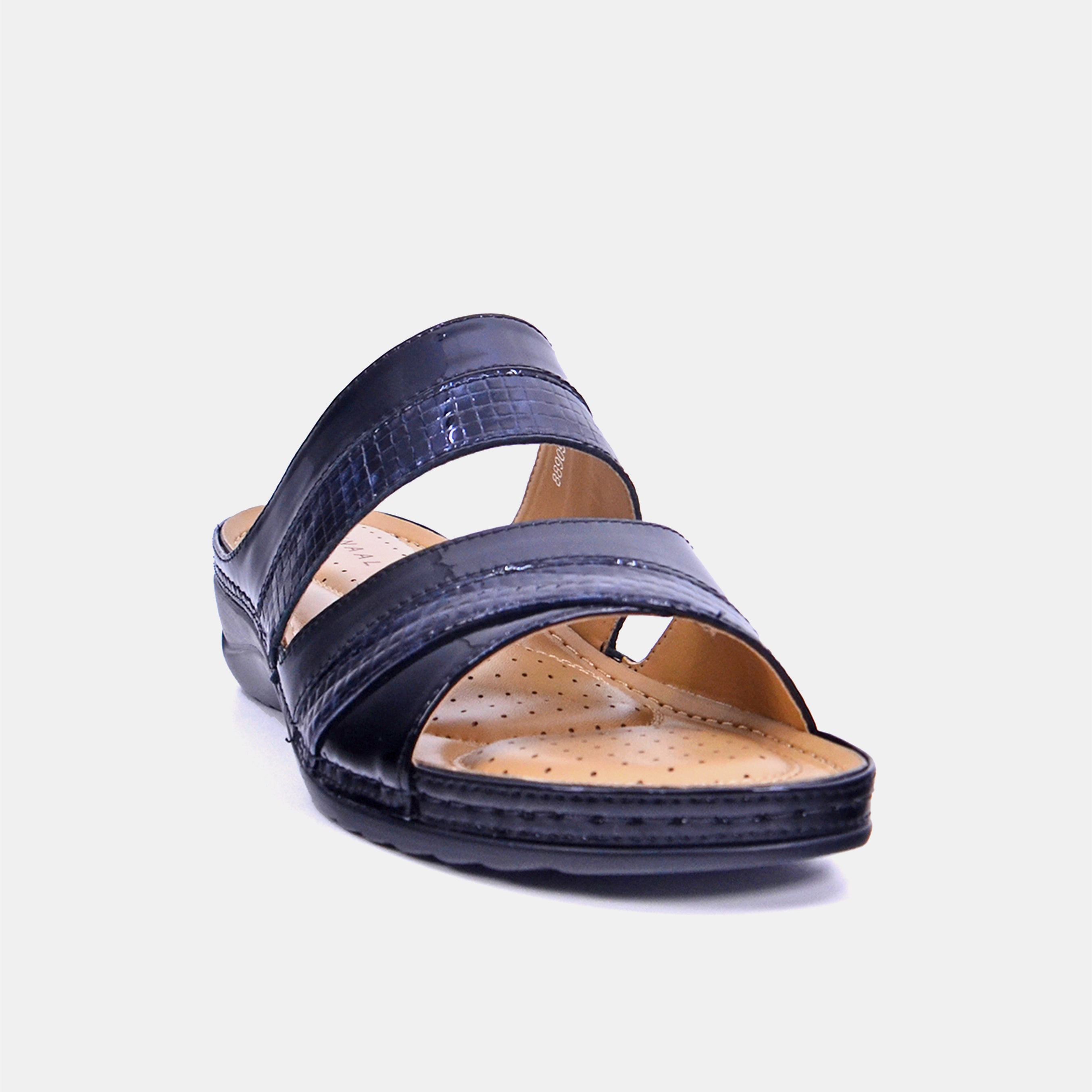 Mynaal Women's flat sandal- 88909-61 -Black