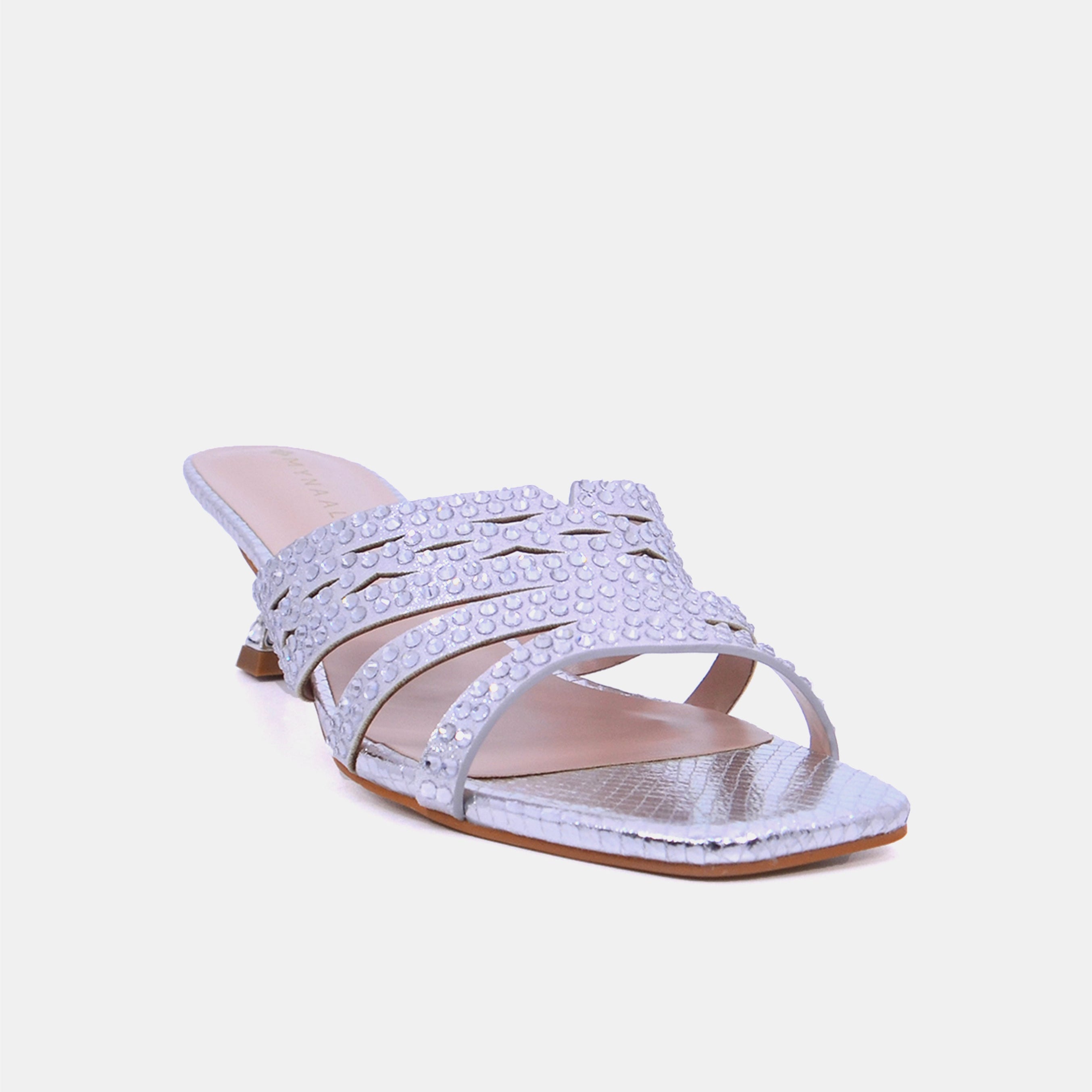Mynaal Women's spool heel sandal-2G9183-532-Silver