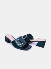 Mynaal Women's block heel sandal-23BXG103-Green