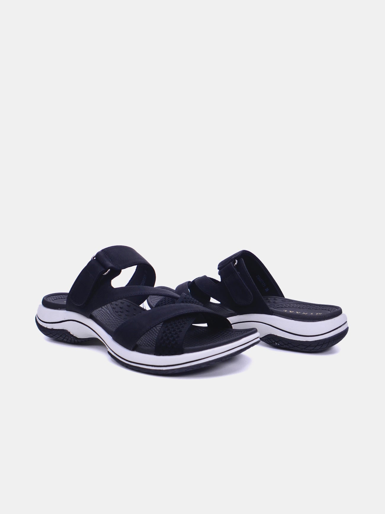 Mynaal Women's flat sandal-23ABT171-Black