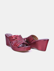 Mynaal Women's wedge heel sandal-2B2531-125-Maroon