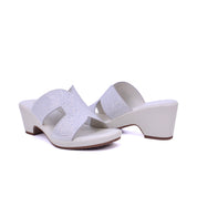 Mynaal Women's mid-heel sandal with dual straps-414RJ21C-Silver