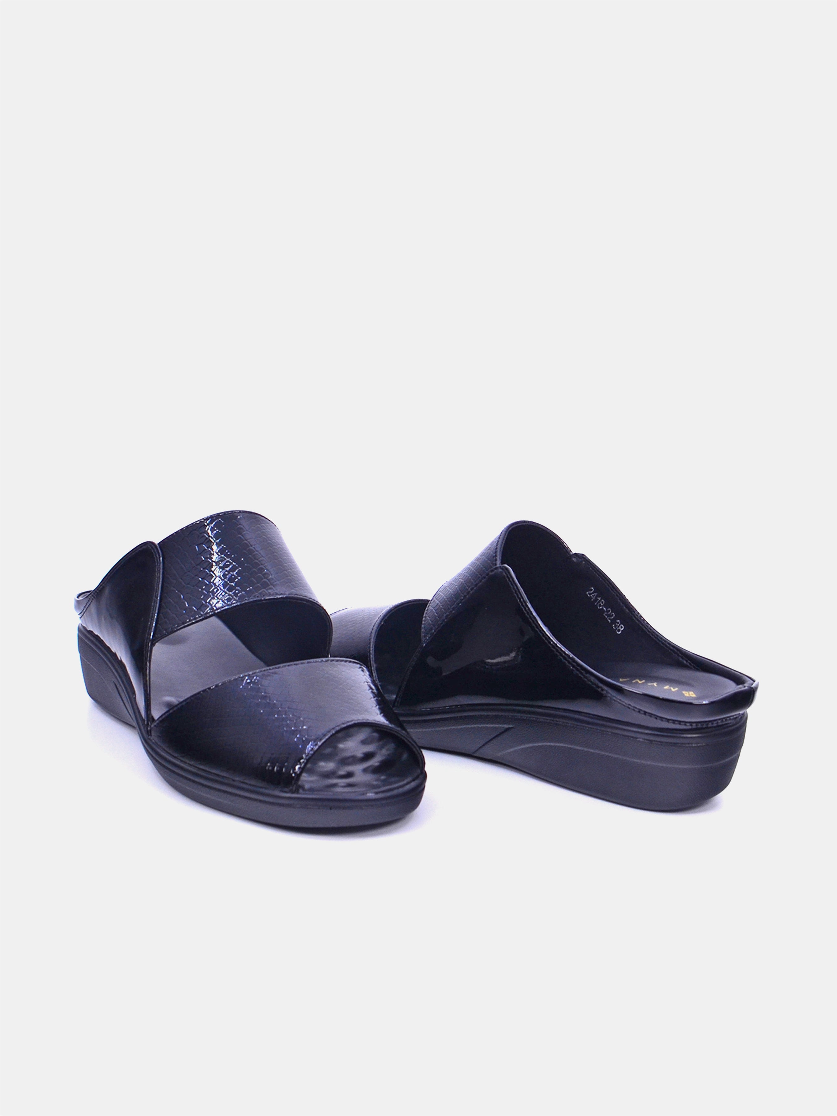 Mynaal Women's flat sandal- 2418-22 -Gray