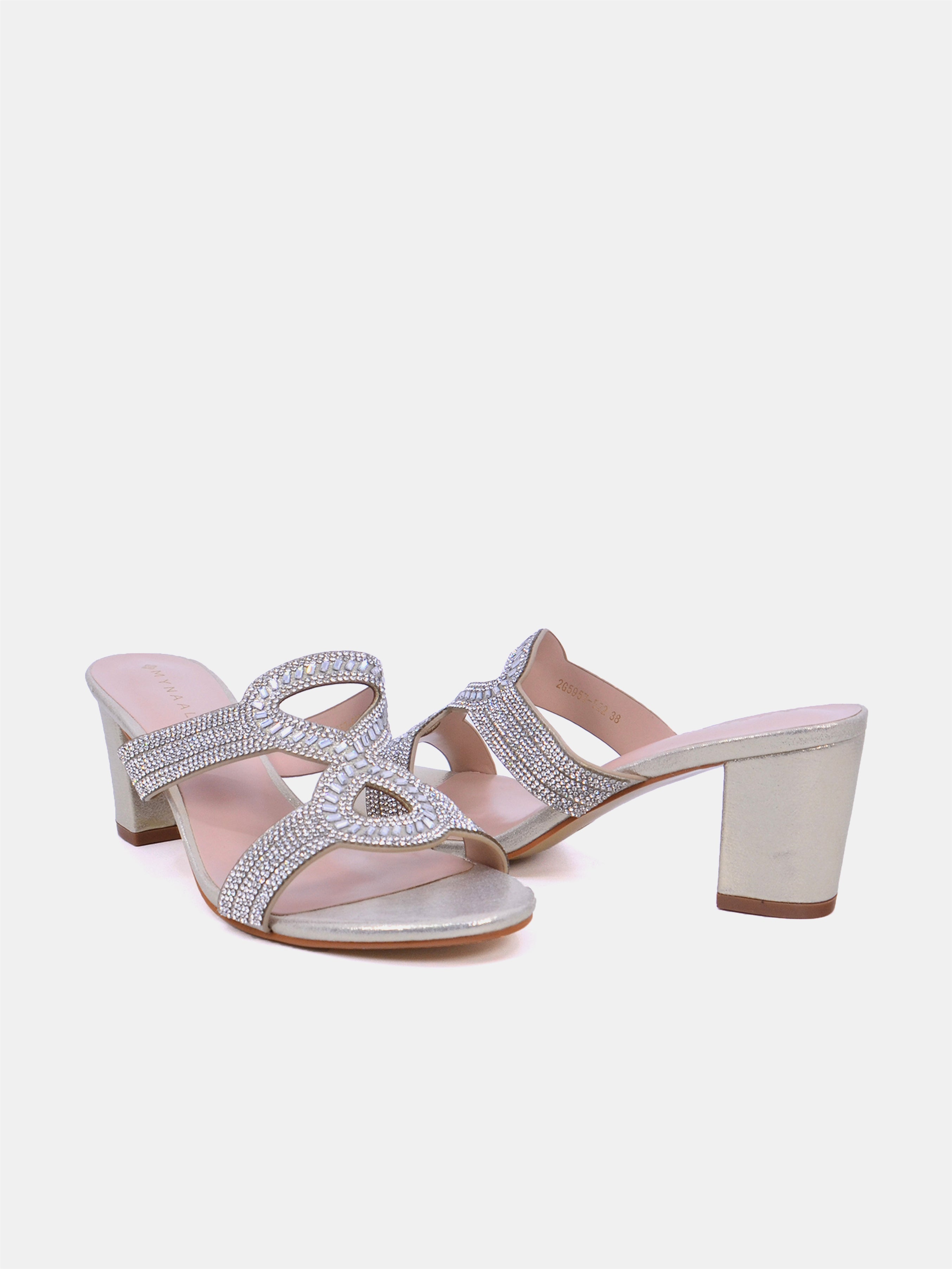 Mynaal Women's block heel sandal-2G5957-522-Gold