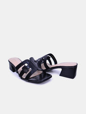 Mynaal Women's block heel sandal-23BXG101-Black