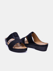 Mynaal Women's flat sandal- 88998-6 -Black