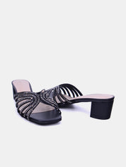 Mynaal Women's block heel sandal-18f8827-16-Black