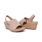 Mynaal Women's wedge sandal with embellished straps-414RC013-Gold