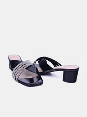 Mynaal Women's mid-heel sandal with embellishment-18F8827-216-Black