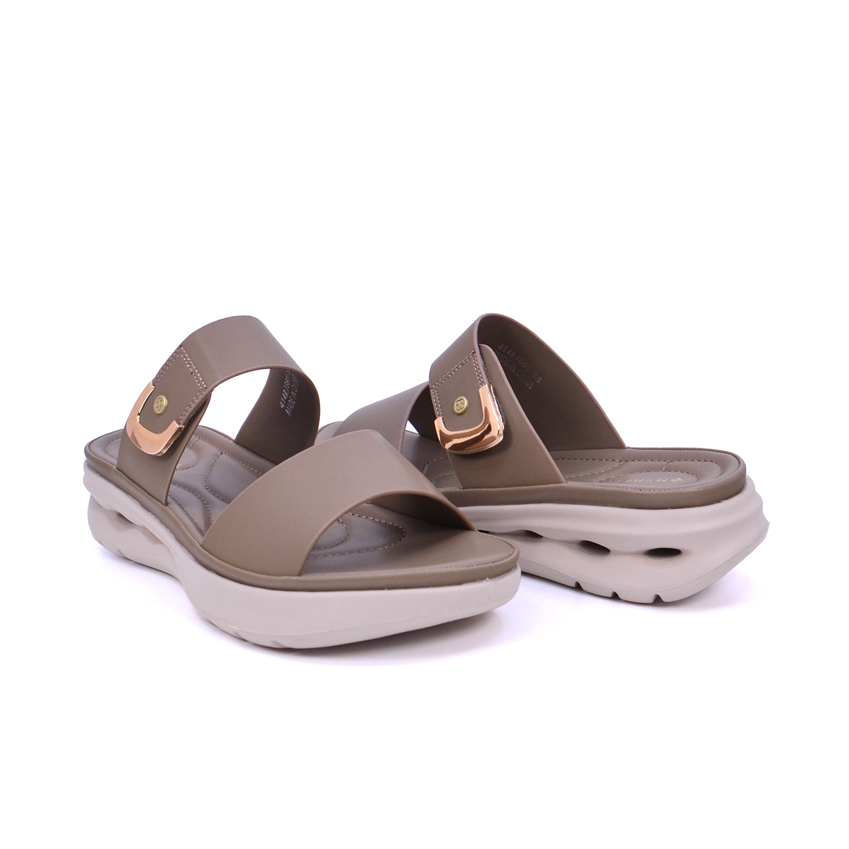 Mynaal Women's flat sandal-414RJ66E-Brown