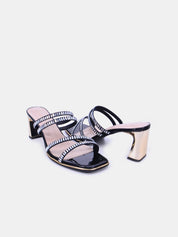 Mynaal Women's block heel sandal-18F696-19-Black