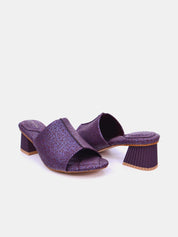 Mynaal Women's block heel sandal-23BJH181-Maroon