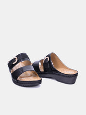 Mynaal Women's flat sandal-18F8845-10-Black