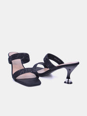 Mynaal Women's spool heel sandal-3U888-6-Black