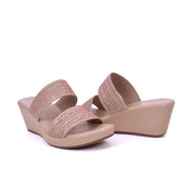 Mynaal Women's wedge sandal with embellished straps-414RC012-Gold