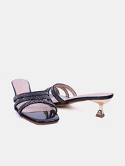 Mynaal Women's spool heel sandal-2G9183-533-Black