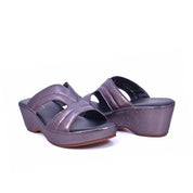Mynaal Women's platform sandal with cut-out straps-414ZD19T-Gray