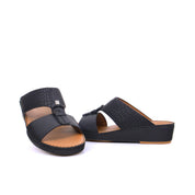 Mynaal Men's flat sandal - B121 - Black