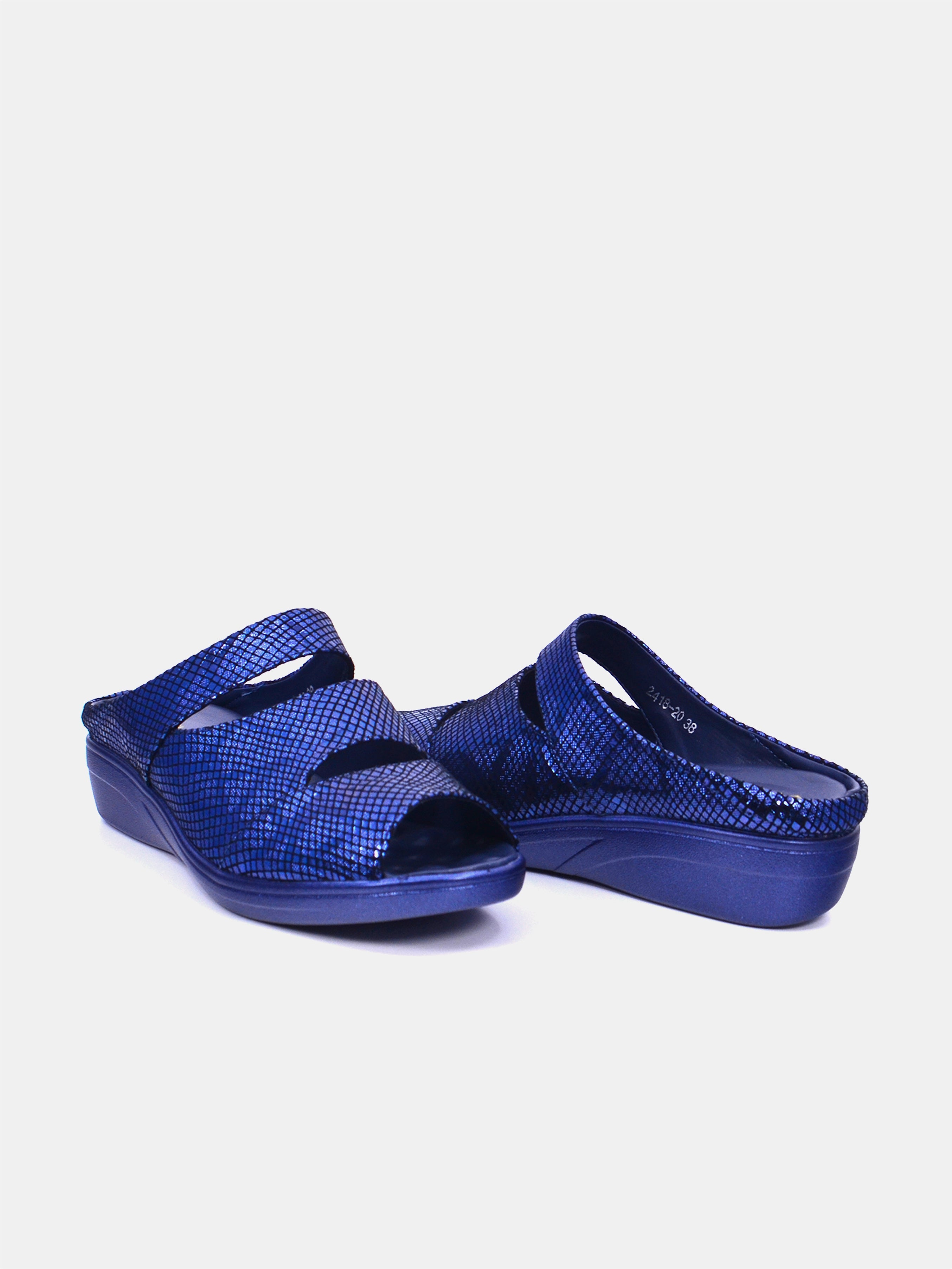 Mynaal Women's flat sandal- 2418-20 -Blue