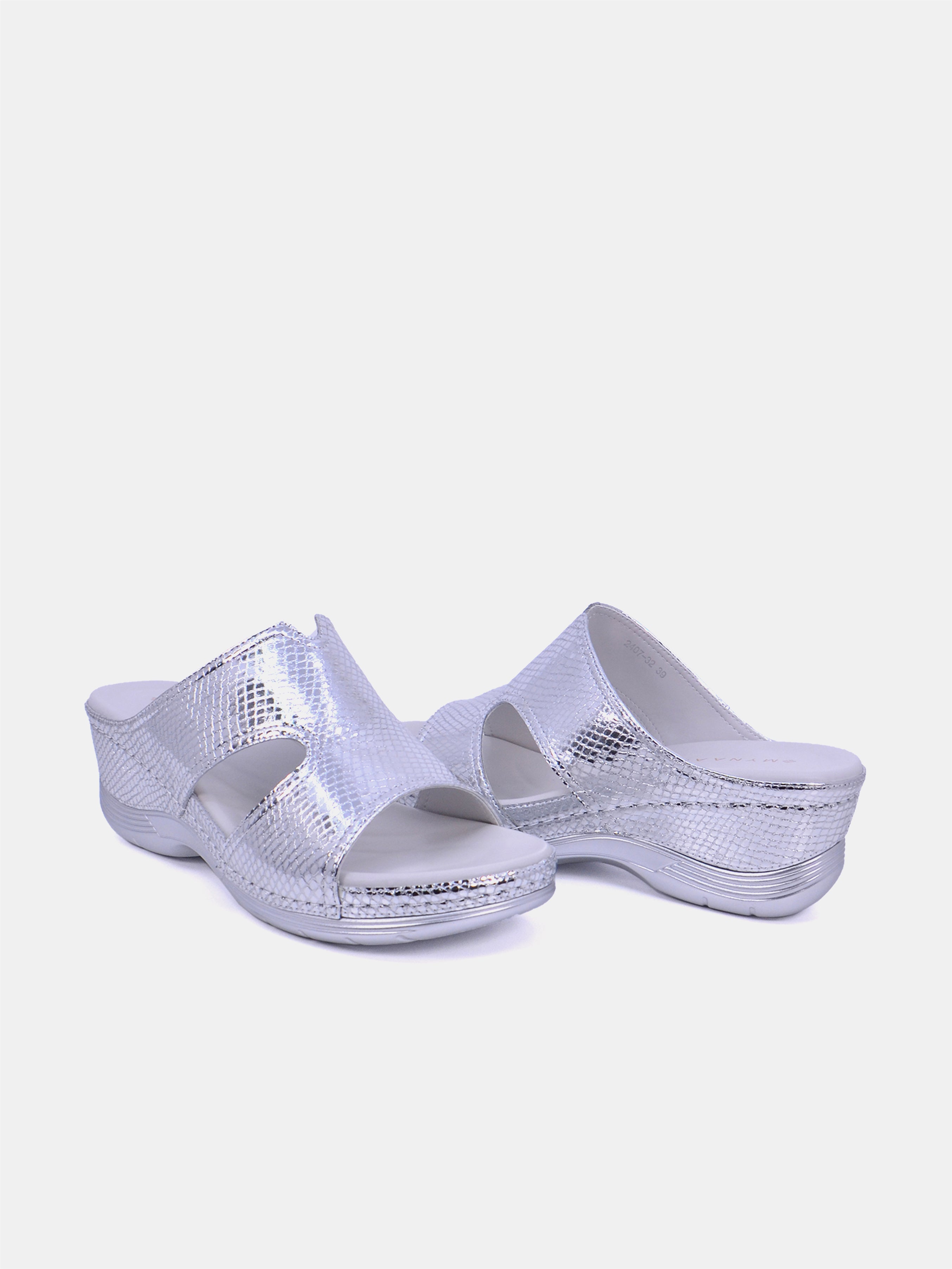 Mynaal Women's slip-on sandal- 2407-32 -Silver