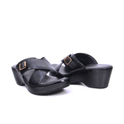 Mynaal Women's wedge square pin sandal-414ZD19S-Black