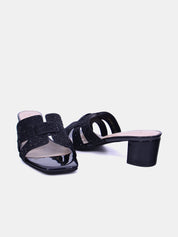 Mynaal Women's mid-heel sandal with embellishment-18F8827-215-Black