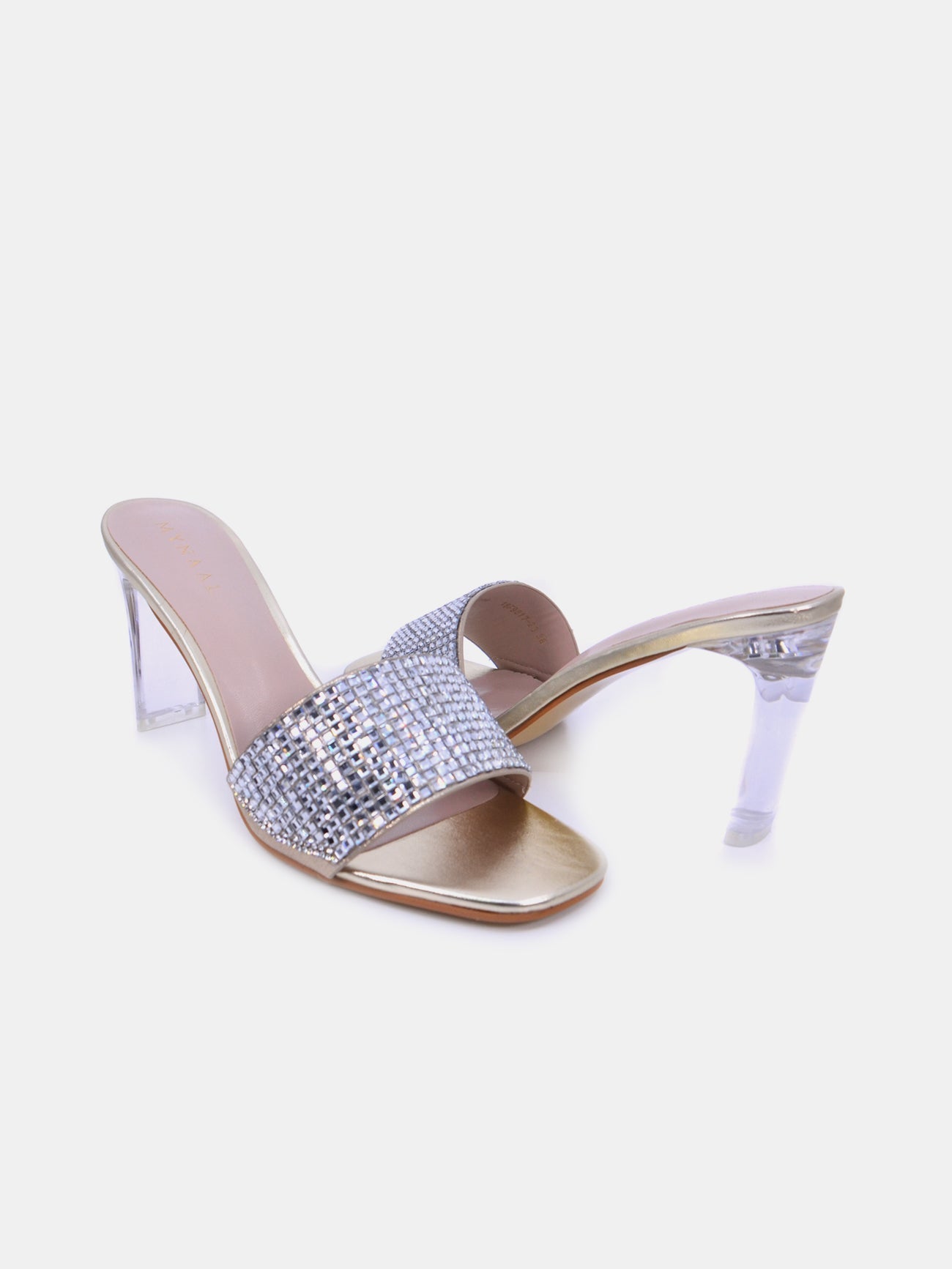 Mynaal Women's block heel sandal-18F9817-23-Gold