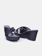 Mynaal Women's wedge heel sandal-2B2531-7-Black
