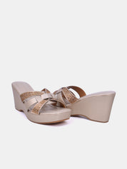 Mynaal Women's wedge heel sandal-2B253-127-Gold