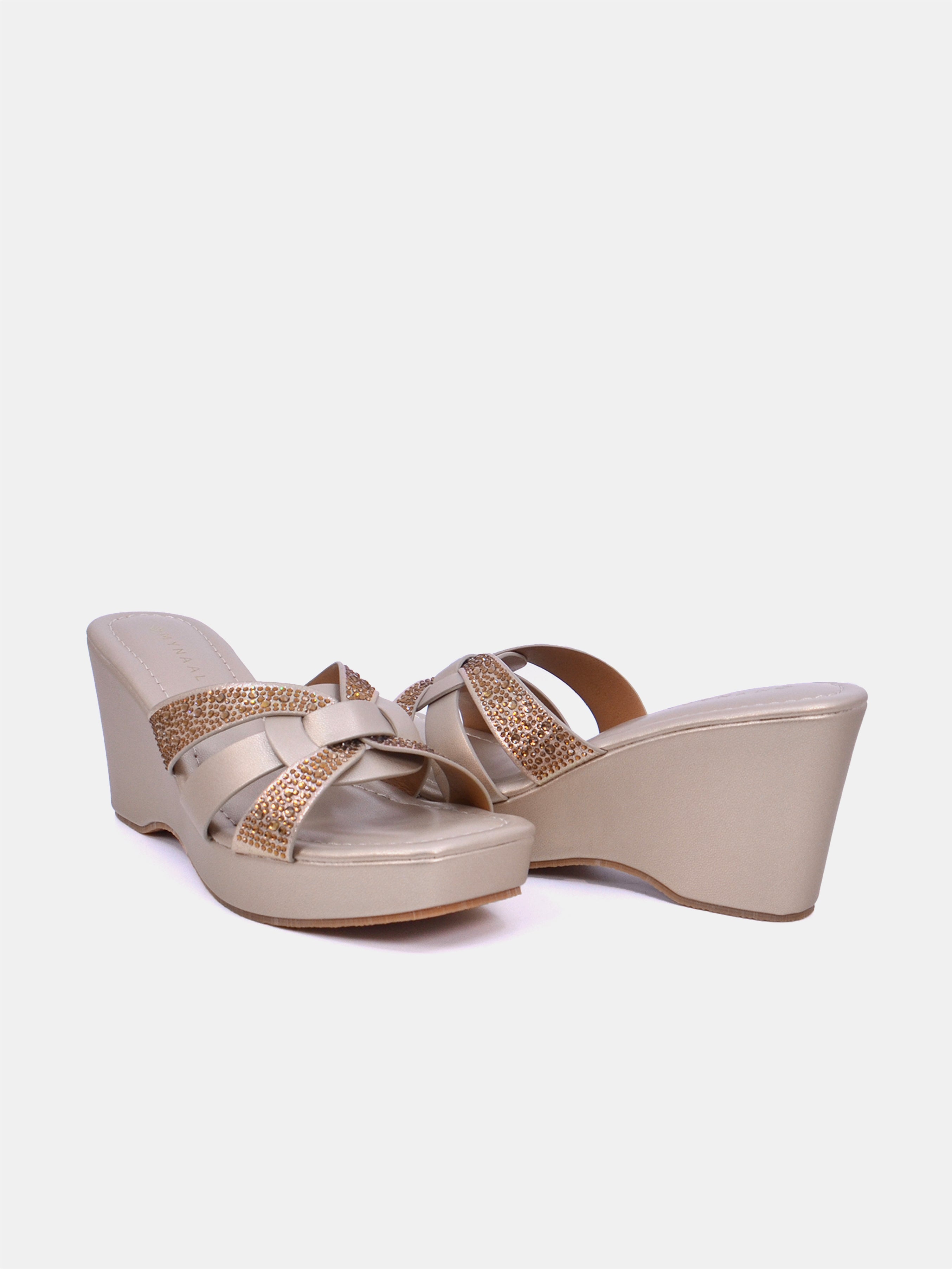 Mynaal Women's wedge heel sandal-2B253-127-Gold