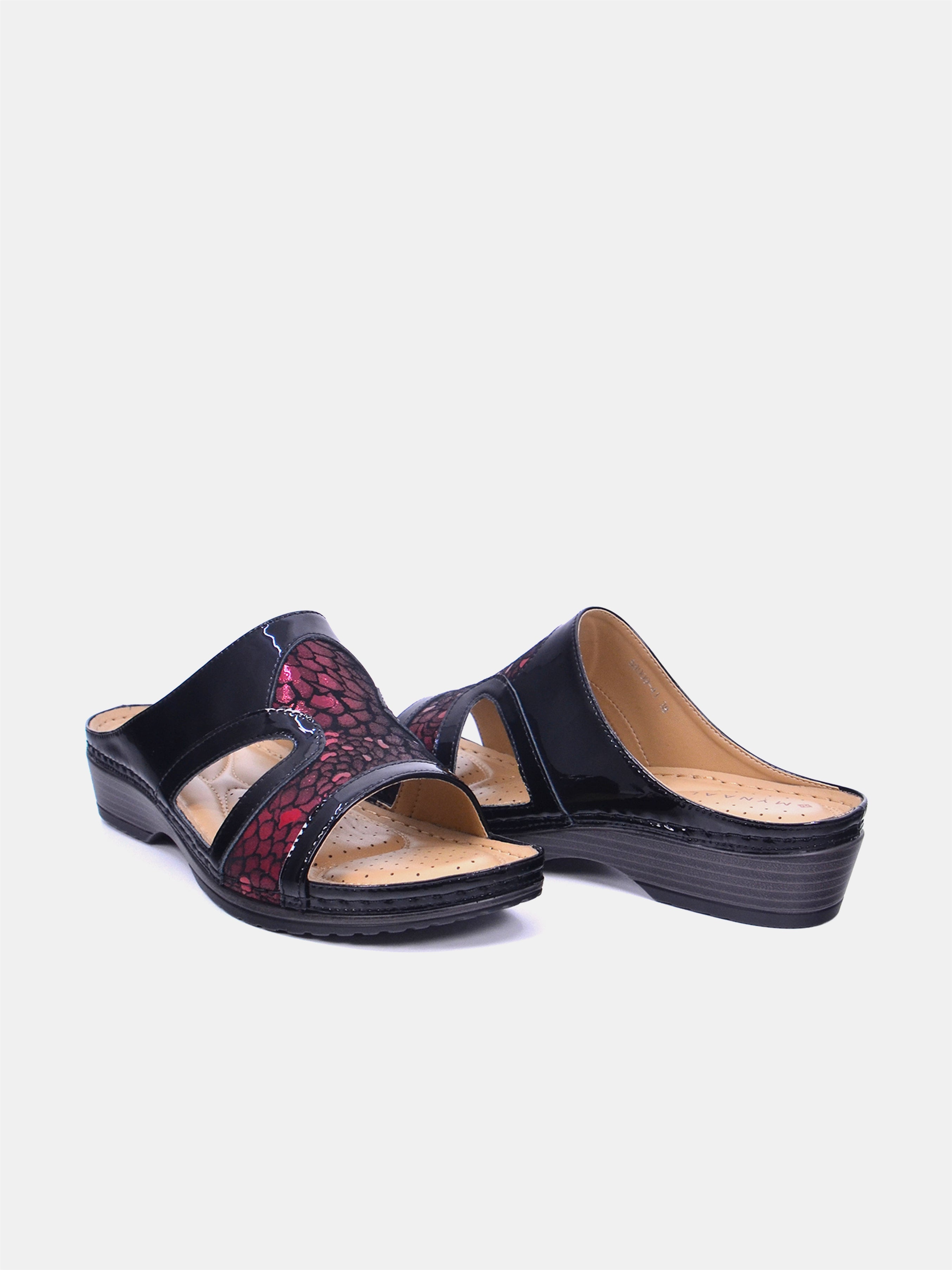 Mynaal Women's flat sandal- 88998-41 -Maroon