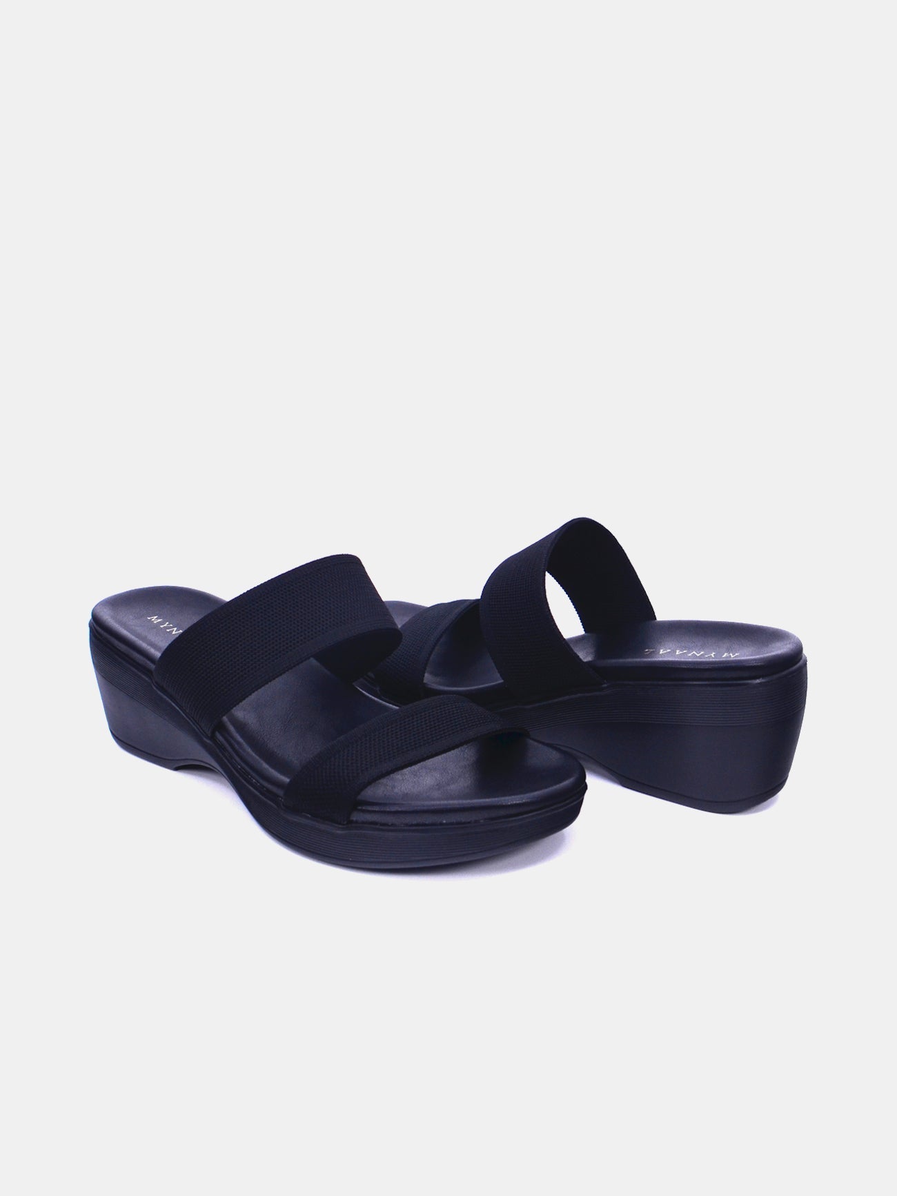 Mynaal Women's slip-on heel sandal-23AWZ767-Black