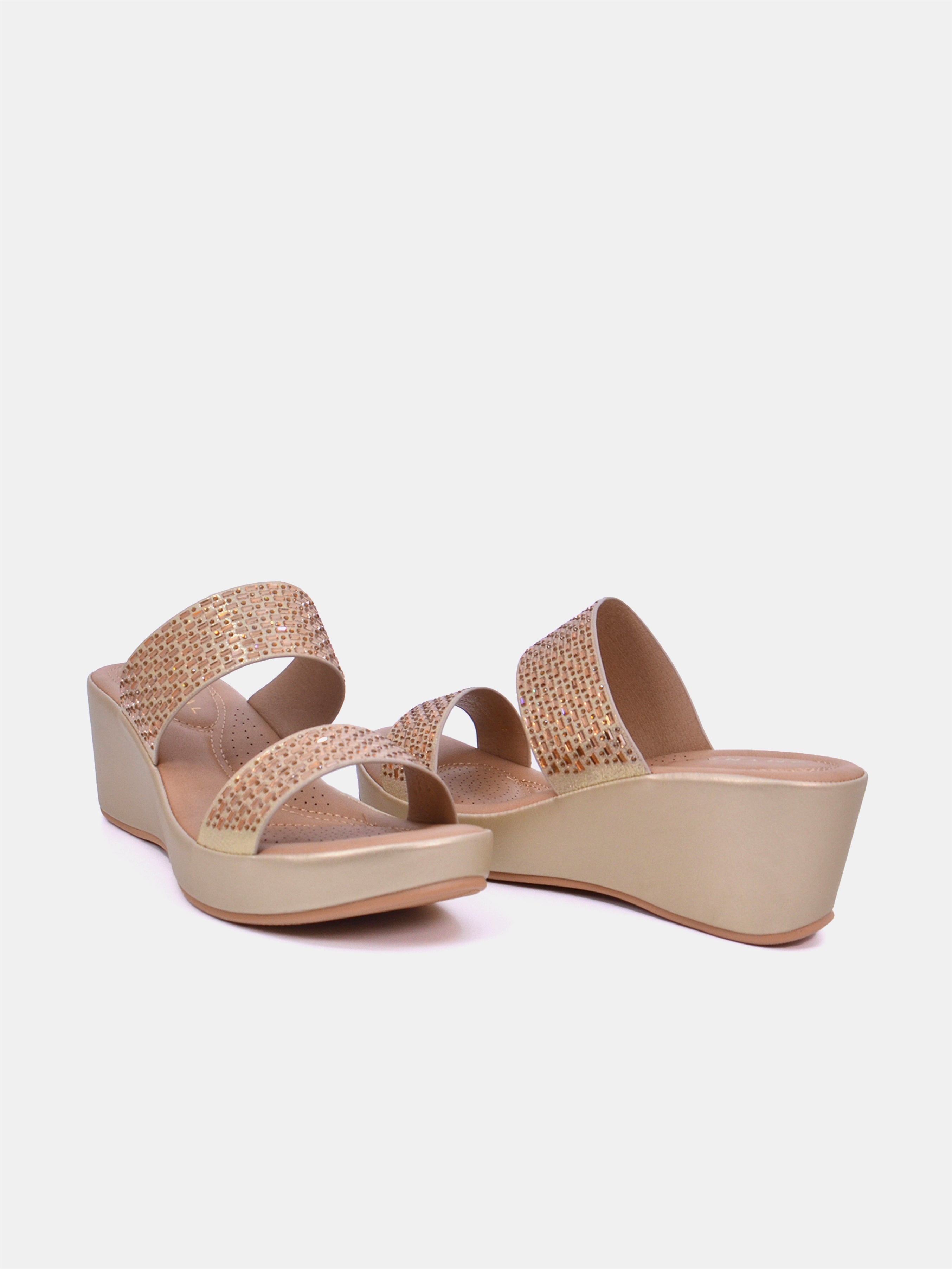 Mynaal Women's wedge heel sandal-23ABT172-Gold