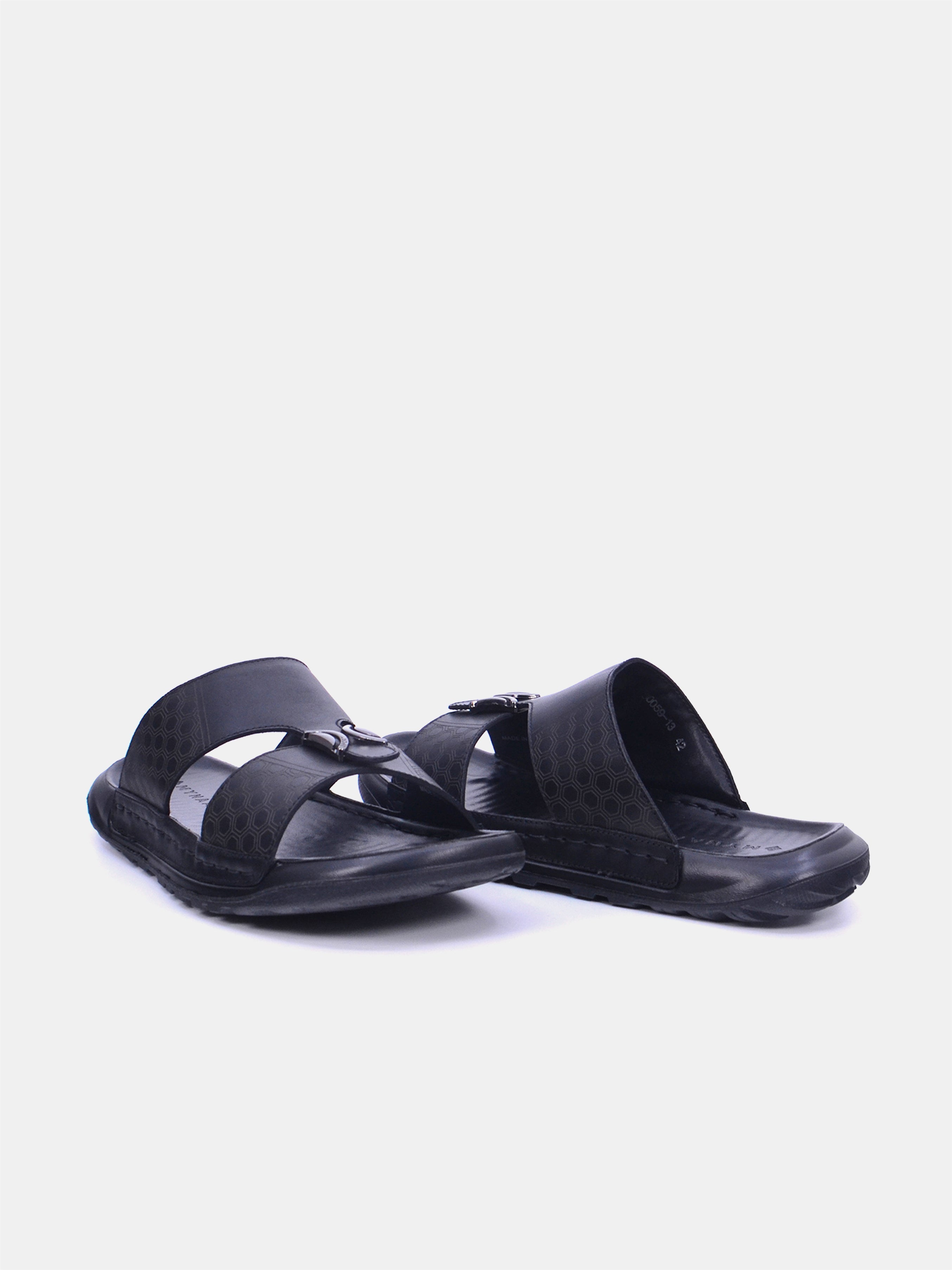 Mynaal Men's flat sandal -  30059-13  - Black