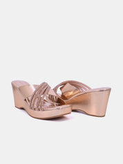 Mynaal Women's wedge heel sandal-2B2531-7-Rose-Gold