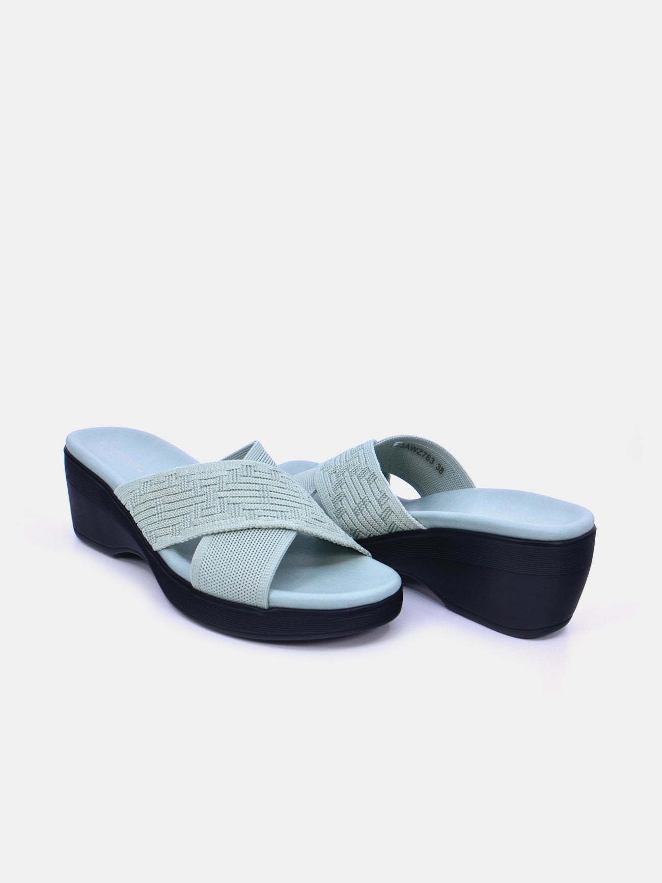 Mynaal Women's slip-on heel sandal-23AWZ763-Green