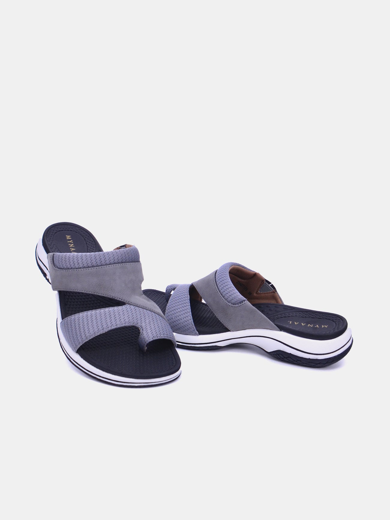 Mynaal Women's flat sandal-23ABT173-Gray