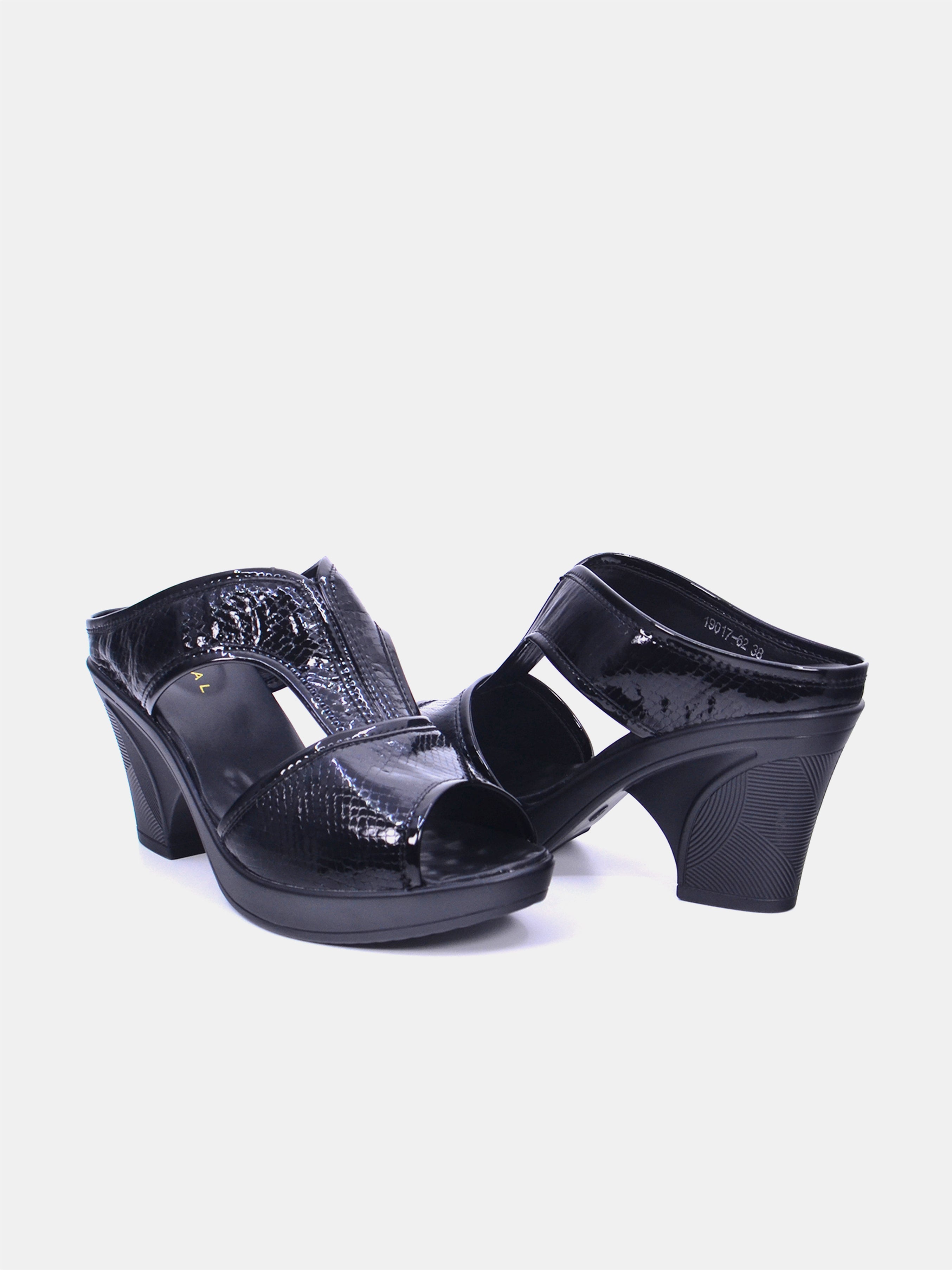 Mynaal Women's wedge heel sandal- 19017-62 -Black