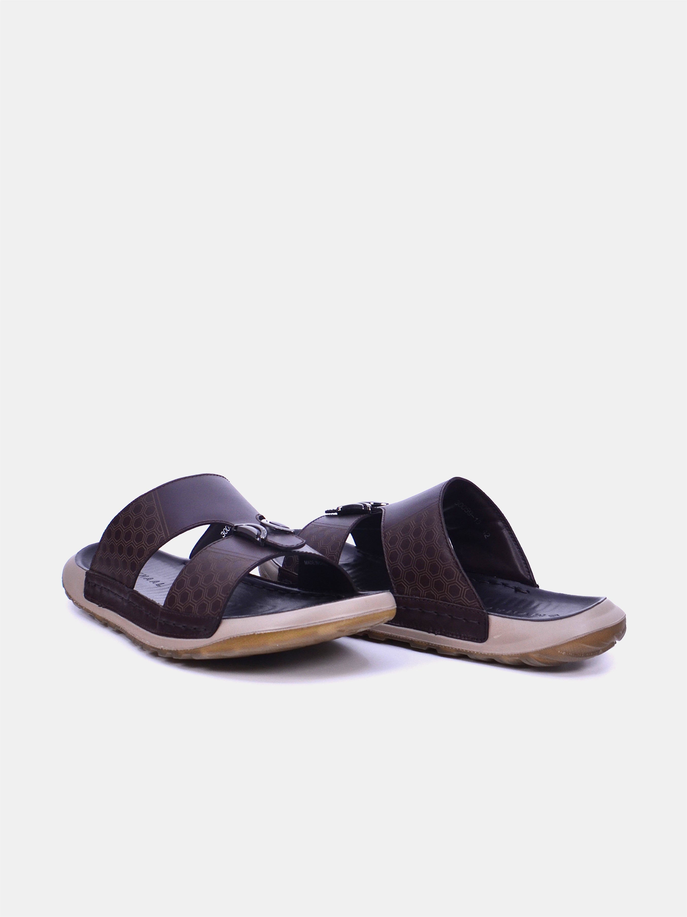 Mynaal Men's flat sandal -  30059-13  - Brown