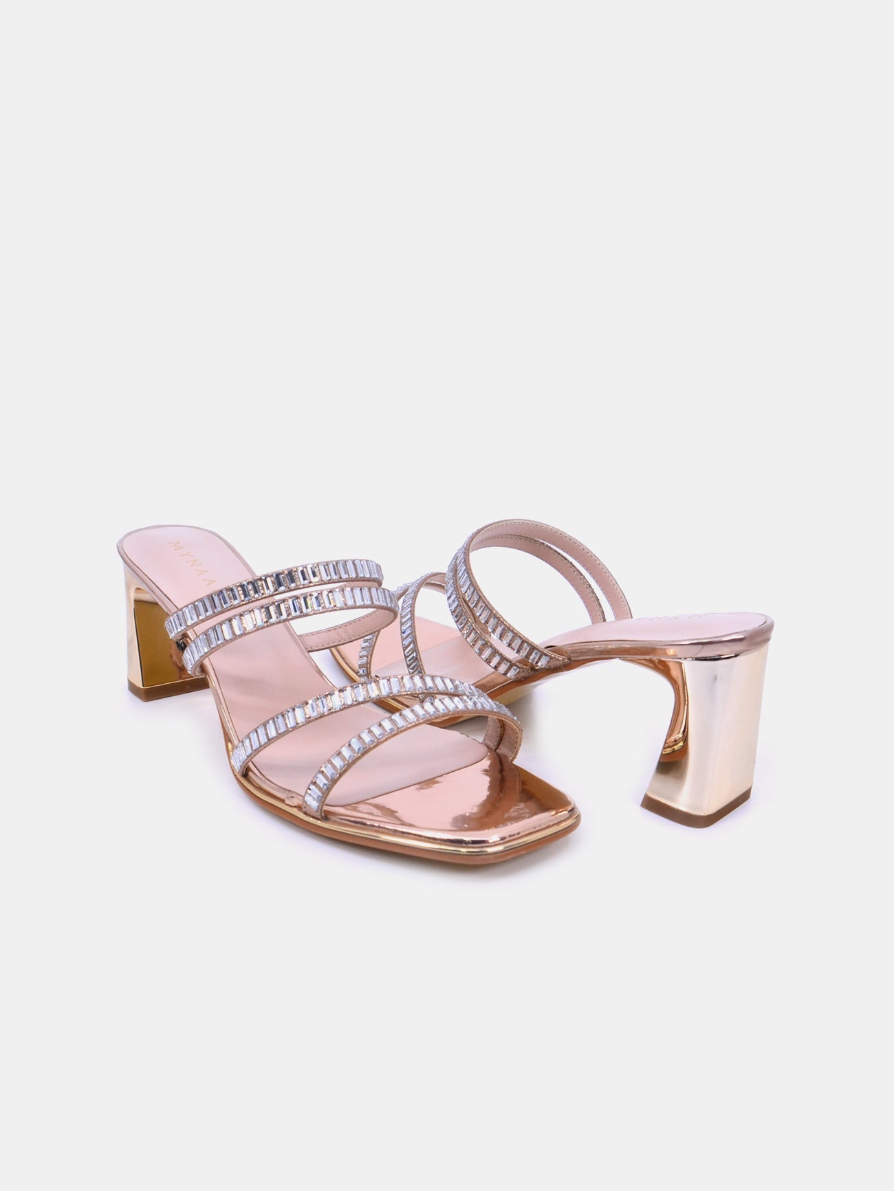 Mynaal Women's block heel sandal-18F696-19-Beige