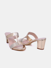 Mynaal Women's block heel sandal-2G5957-523-Gold